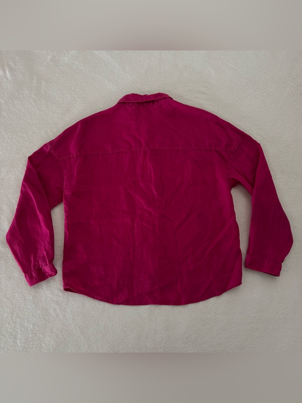 Rachel Zoe Women's Large
Magenta Pink 100% Linen
Boxy Button Down Shirt
Summer - Picture 5 of 8